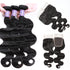 Easy Hair 10A Unprocessed Malaysian Body Wave Human Hair 3 Bundles With Lace Closure - Easy Hair