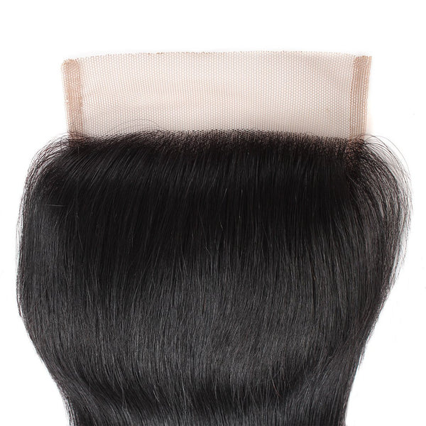 Easy Hair Brazilian Straight Lace Closure 4x4 Swiss Lace Closure Straight Human Hair - Easy Hair