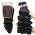 Easy Hair 10A  Indian Virgin Hair Loose Wave 4 Bundles With Closure Unprocessed Human Hair Bundles - Easy Hair