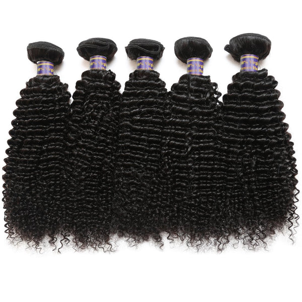 Easy Hair 10A Indian Kinky Curly Virgin Hair 4 Bundles With Lace Closure Human Hair - Easy Hair