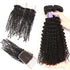 Easy Hair 10A Unprocessed Indian Kinky Curly Human Hair 3 Bundles With Lace Closure - Easy Hair