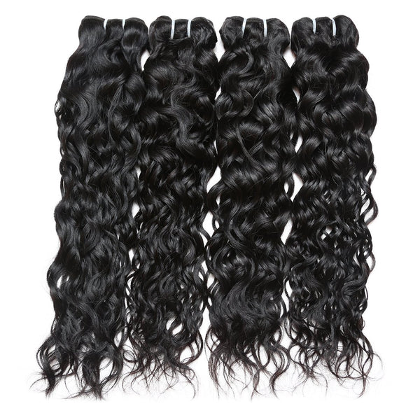 Easy Hair Indian Water Wave Hair 4 Bundles With Lace Closure - Easy Hair