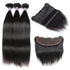 Easy Hair 10A Grade Virgin Brazilian Straight Hair 3 Bundles With 13x4 Lace Frontal - Easy Hair