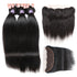 Easy Hair 10A Peruvian Straight Hair Unprocessed Virgin Hair 3 Bundles With 13x4 Lace Frontal - Easy Hair