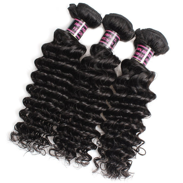 Easy Hair Hot Sell Deal Peruvian Deep Wave Curly Hair 3 Bundles Deal Extensions - Easy Hair