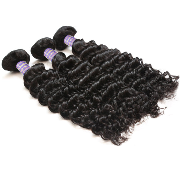 Easy Hair 10A Grade Malaysian Weave 3 Bundle Deep Wave Human Hair Bundles - Easy Hair