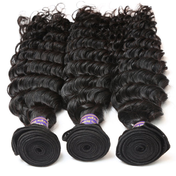 Easy Hair 10A Grade Malaysian Weave 3 Bundle Deep Wave Human Hair Bundles - Easy Hair