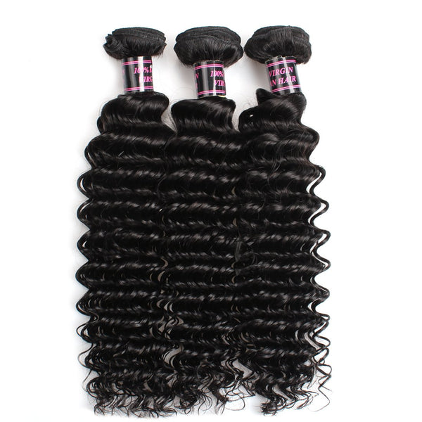 Easy Hair Hot Sell Deal Peruvian Deep Wave Curly Hair 3 Bundles Deal Extensions - Easy Hair
