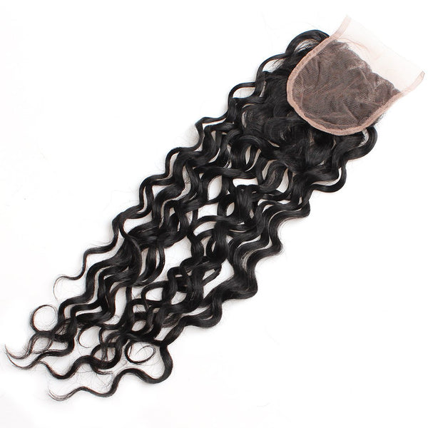 Easy Hair Peruvian Water Wave Lace Closure 4x4 Swiss Lace Closure Human Hair - Easy Hair