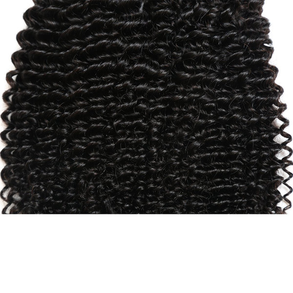 Easy Hair 10A Brazilian Kinky Curly Virgin Human Hair 4 Bundles with 13x4 Lace Frontal Closure - Easy Hair