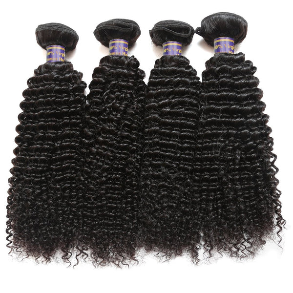 Easy Hair 10A Kinky Curly Malaysian Virgin Hair 4 Bundles With 13x4 Lace Frontal - Easy Hair