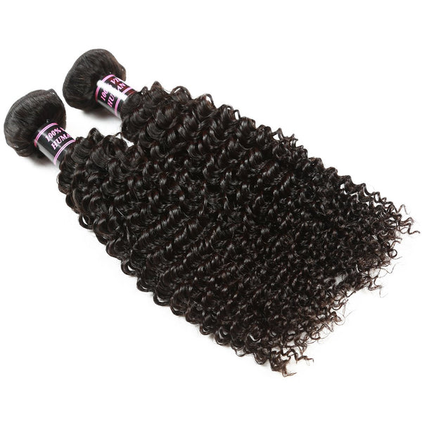 Easy Hair Malaysian Curly Hair Wave 4 Bundles Virgin Human Hair Natural Color - Easy Hair