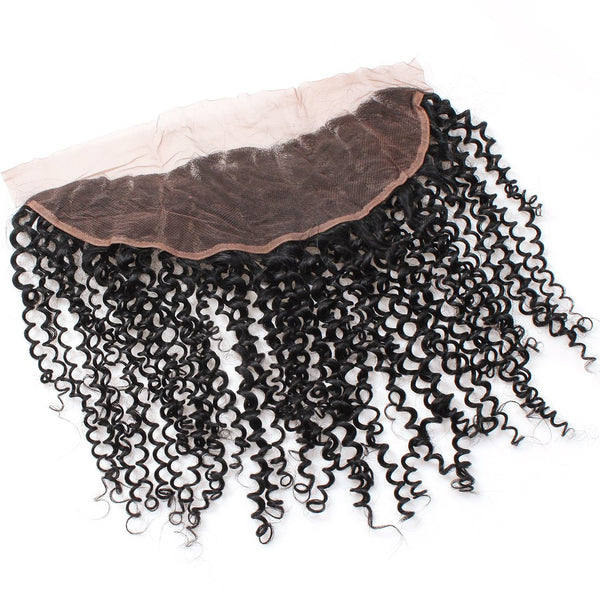 Easy Hair 10A Kinky Curly Peruvian Virgin Human Hair 4 Bundles With 13x4 Lace Frontal Closure - Easy Hair