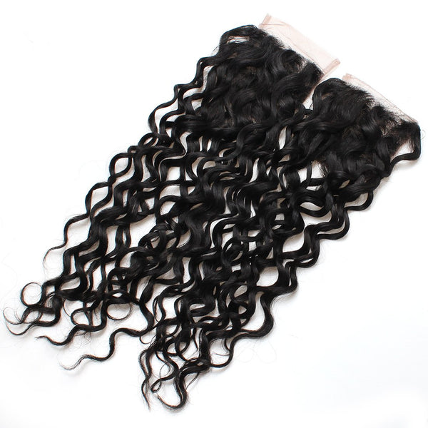Easy Hair Peruvian Water Wave 3 Bundles With Human Hair Lace Closure - Easy Hair