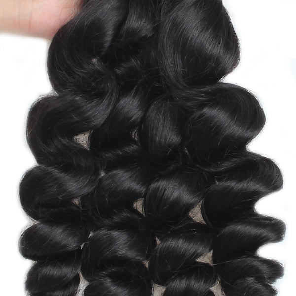 Easy Hair Brazilian Virgin Hair Loose Wave Hair Weave Bundles 4pcs/Lot - Easy Hair