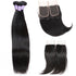 Easy Hair 10A Unprocessed Malaysian Straight Hair Weave 3 Bundles With Lace Closure - Easy Hair
