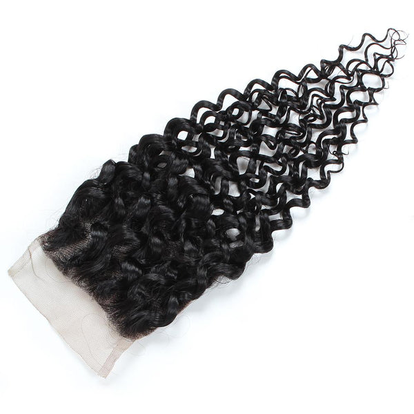 Easy Hair Indian Human Hair Curly Lace Closure 4*4 Swiss Lace Closure Human Hair - Easy Hair