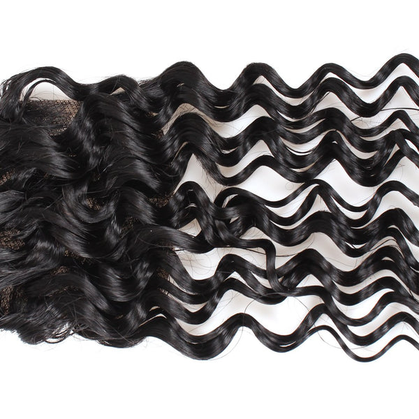 Easy Hair 10A  Brazilian Virgin Hair Deep Wave 4 Bundles With Closure - Easy Hair