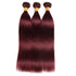 Easy Hair Burgundy Ombre 99J Dark Wine Red Straight Hair Peruvian Human Hair 3 Bundles - Easy Hair