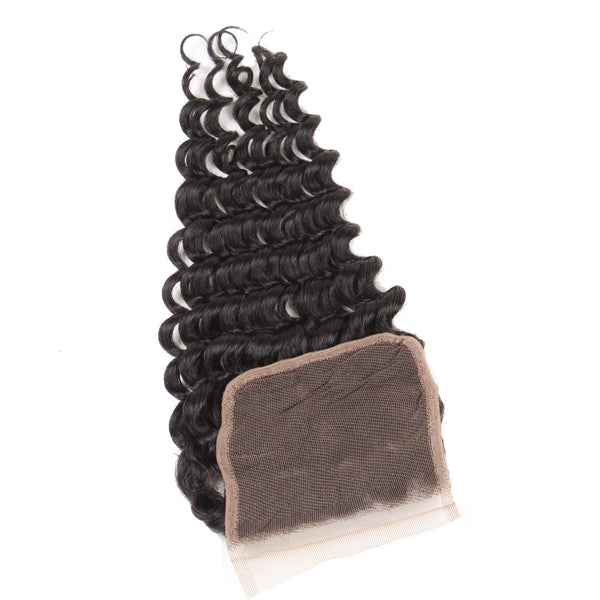 Easy Hair Malaysian Virgin Human Hair Deep Wave Lace Closure Hair Extnesion - Easy Hair