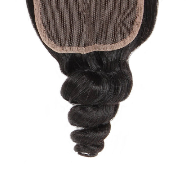 Easy Hair Brazilian Loose Wave Lace Closure 4x4 Human Hair Lace Closure - Easy Hair