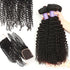 Easy Hair 10A Unprocessed Brazilian Kinky Curly Human Hair 3 Bundles With Lace Closure - Easy Hair
