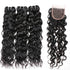 Easy Hair Indian Virgin Hair Water Wave 3 Bundles With Lace Closure - Easy Hair