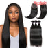 Peruvian straight human hair weft 3 bundles 30inches with 20 inches lace closure - Easy Hair