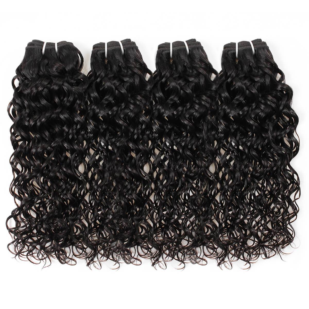 Easy Hair 10A Malaysian Virgin Hair Water Wave 4 Bundles With Lace Closure - Easy Hair